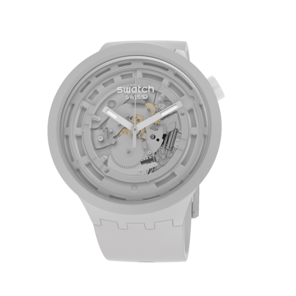 Montre Homme SWATCH Bioceramic C-Grey Gris Big Bold  Squelette - SB03M100