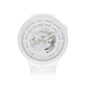 Montre Unisexe SWATCH Bioceramic C-White Blanche Big Bold Squelette - SB03W100