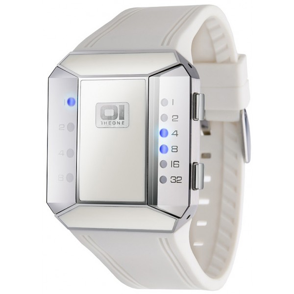 The One - Montre Homme Split Screen grise avec bracelet en plastique - Ref SC119B3WH