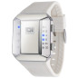 The One - Montre Homme Split Screen grise avec bracelet en plastique - Ref SC119B3WH