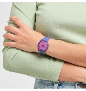 Montre Unisexe SWATCH Les Originales Mood Boost Violet Purple - SO28N102