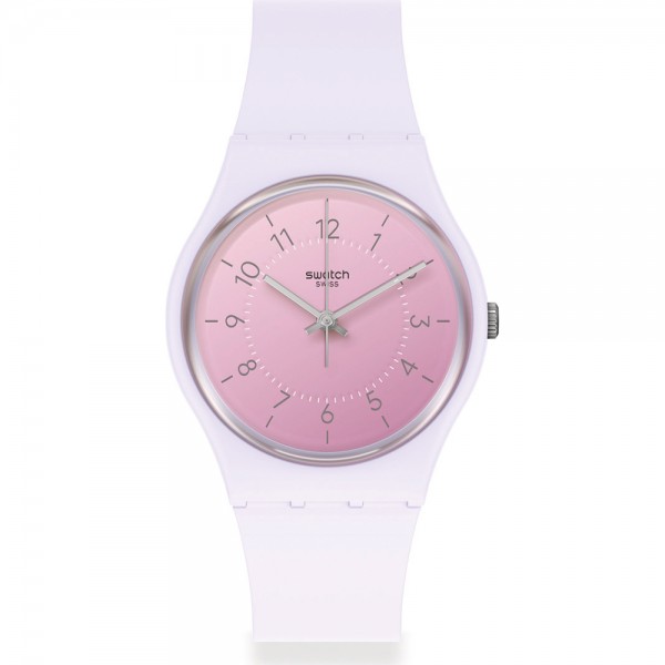 Montre Femme SWATCH Les Originales Comfy Boost Rose Pink Blanc White - SO28V100