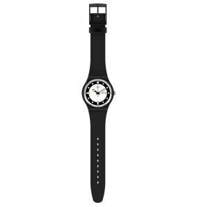 Montre Unisexe SWATCH Les Originales Bla_Div Noir Blanc White Black - SO32B705