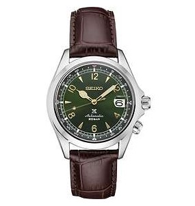 Montre Automatique Homme Seiko Prospex Verte Cuir Brun - SPB121J1