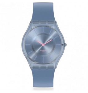 Montre Femme SWATCH Monthly Drops Denim Blue Bleu - SS08N100