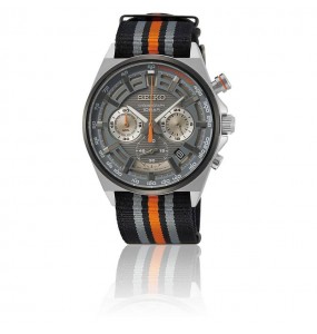 Montre Homme SEIKO Neo Sport Chronographe Bracelet Orange Gris -SSB403P1