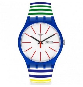 Montre Unisexe SWATCH Les Originales Home Stripe Home - SUON715