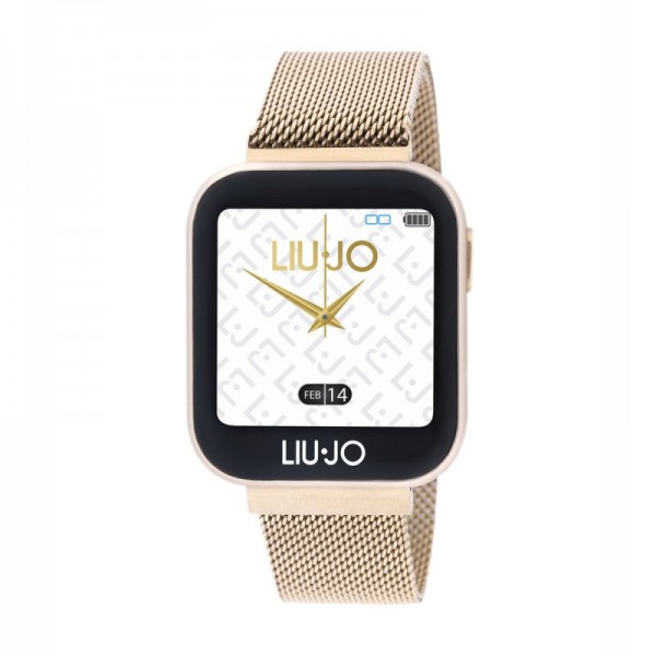 Montre Femme LIU JO Connectée Smartwatch Acier Doré Rose - SWLJ002