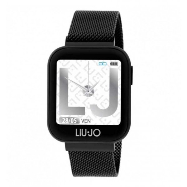 Montre Femme LUI JO Connectée Smartwatch Acier Noir - SWLJ003