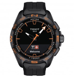 TISSOT T-TOUCH CONNECT SOLAR NOIR ORANGE SILICONE T1214204705104