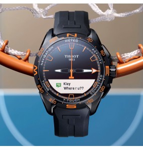 TISSOT T-TOUCH CONNECT SOLAR NOIR ORANGE SILICONE T1214204705104