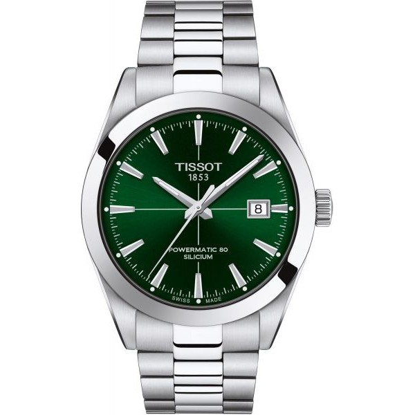 TISSOT GENTLEMAN POWERMATIC 80 SILICIUM VERT ACIER T1274071109101