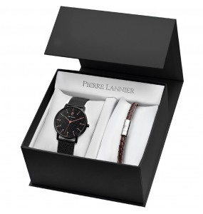 Coffret Cadeau Montre Homme PIERRE LANNIER Cityline Noir - 383C438