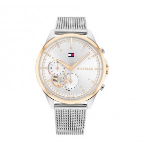 Montre Tommy Hilfiger Quinn Femme - Boitier acier argenté - Bracelet acier argenté