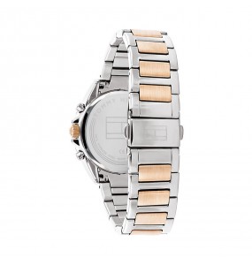 Montre Tommy Hilfiger Kennedy Femme - Boitier acier Doré Rose - Bracelet acier argenté et Doré Rose