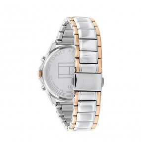 Montre Tommy Hilfiger Quinn Femme - Boitier acier argenté - Bracelet acier argenté et Doré Rose