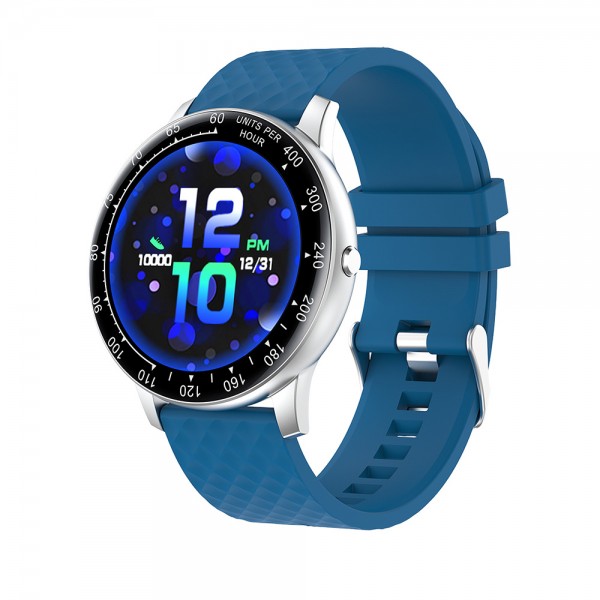 Montre Homme Smarty SW008C - Collection Warm Up - Bracelet Silicone bleu