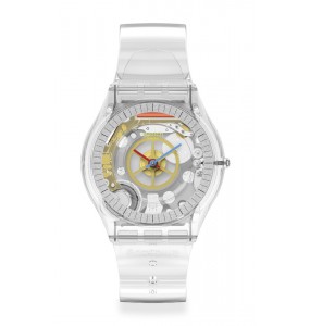 Montre Femme SWATCH Clearly Skin SS08K109 - Collection Clear - Boitier matériau biosourcé transparent