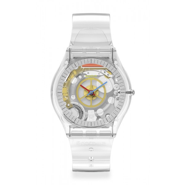 Montre Femme SWATCH Clearly Skin SS08K109 - Collection Clear - Boitier matériau biosourcé transparent