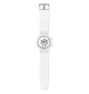 Montre Unisexe SWATCH Clearly Bold SB01K100 - Collection Clear - Boitier matériau biosourcé transparent