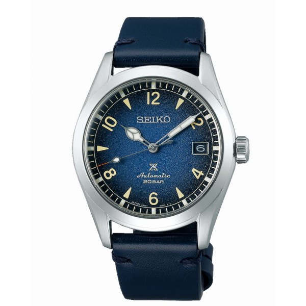 Montre Homme Seiko Prospex SPB157J1 - Mouvement automatique - Boitier acier inoxydable et bracelet cuir bleu