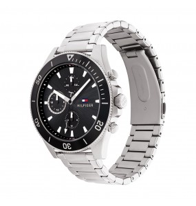 Montre Tommy Hilfiger Larson Homme - Boitier acier argenté - Bracelet acier argenté