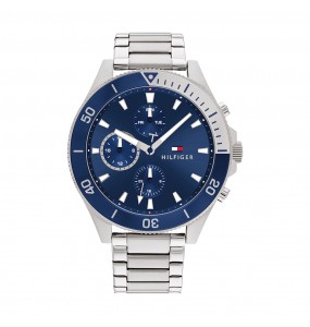 Montre Tommy Hilfiger Larson Homme - Boitier acier argenté - Bracelet acier argenté