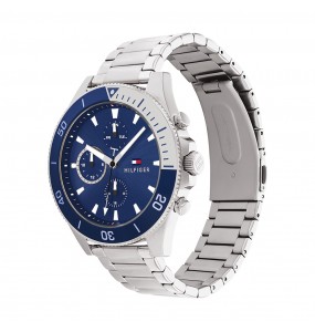 Montre Tommy Hilfiger Larson Homme - Boitier acier argenté - Bracelet acier argenté