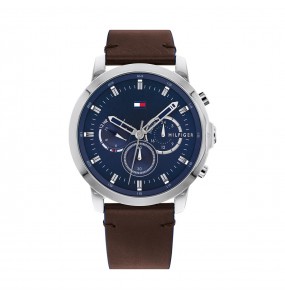 Montre Homme Tommy Hilfiger DAMON-M-SS-ROU-BLU-S-LEBRN