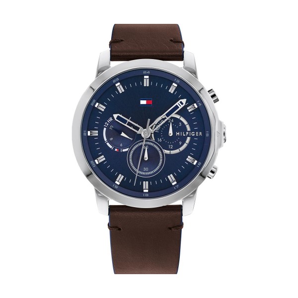 Montre Homme Tommy Hilfiger DAMON-M-SS-ROU-BLU-S-LEBRN