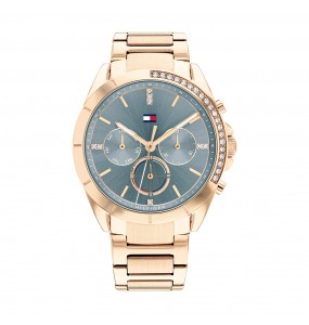 Montre Tommy Hilfiger Kennedy Femme - Boitier acier Doré Rose - Bracelet acier Doré Rose