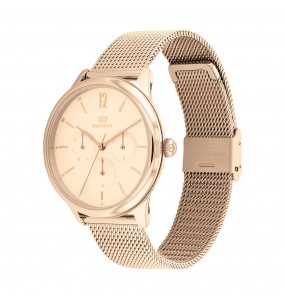 Montre Tommy Hilfiger Layla Femme - Boîtier acier Doré Rose - Bracelet acier Doré