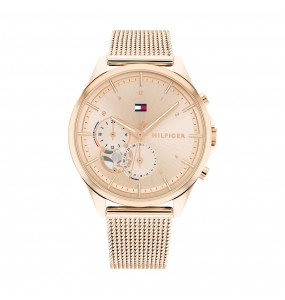 Montre Tommy Hilfiger Quinn Femme - Boîtier acier Doré Rose - Bracelet acier Doré Rose