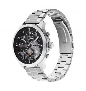 Montre Tommy Hilfiger Henry Homme - Boîtier acier argenté - Bracelet acier argenté