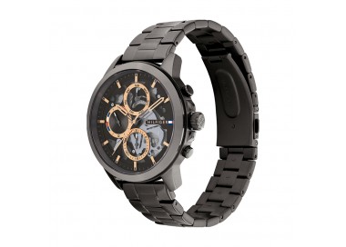Tommy Hilfiger - Montre Homme - Henry - Multifonction - Cadran Coeur Ouvert - Bracelet Acier Gris - Ref 1710479