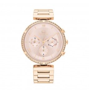 Montre Femme Tommy Hilfiger Luna, cadran rose gold et bracelet acier