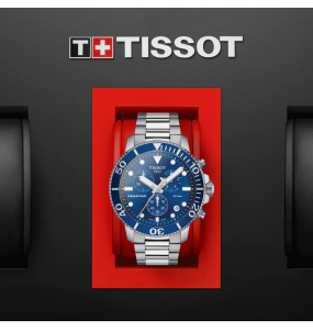 Montre Homme Tissot Seastar 1000 Chrono Cadran Rond, Bleu -T1204171104100