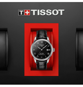 TISSOT LE LOCLE POWERMATIC 80 AUTOMATIQUE CUIR NOIR T0064071605300