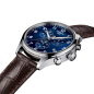 Montre Homme Tissot Chrono XL bleu bracelet cuir - Réf. T1166171604700