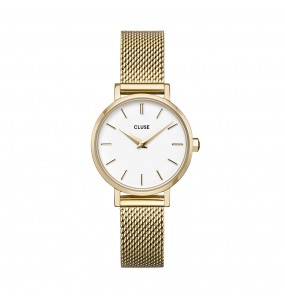 Montre Femme Cluse Boho Chic Petite Mesh, Gold, White, Gold blanc CW0101211001