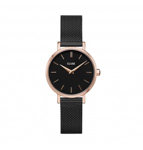 Montre Femme Cluse Boho Chic Petite Mesh, Rose Gold, Black, Black noir CW0101211004