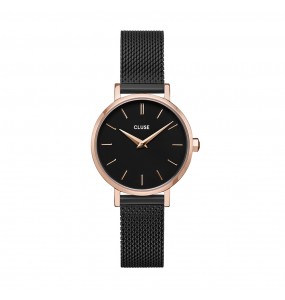 Montre Femme Cluse Boho Chic Petite Mesh, Rose Gold, Black, Black noir CW0101211004