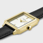Montre Femme Cluse Fluette Leather Black Lizard, Gold Colour blanc CW11504