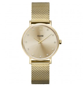 Montre Femme Cluse Minuit Mesh Crystals, Full Gold doré CW10204