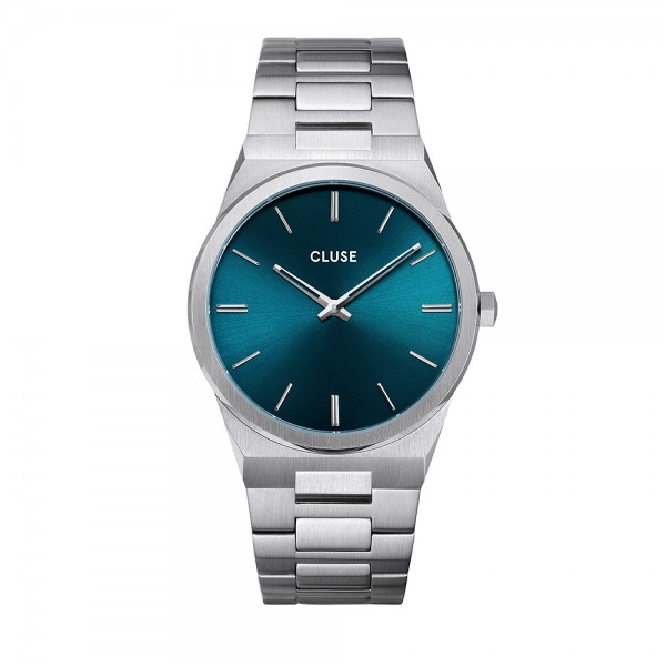 Montre Femme Cluse Vigoureux 40 H-Link, Silver, Petrol Blue, Silver bleu CW0101503003