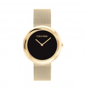 Montre Femme Calvin Klein - Collection Sculptural Twisted Bezel - Style Tendance - Réf. 25200012