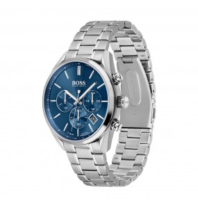 Montre Homme Hugo Boss Champion  - Boîtier acier argenté - Bracelet acier argenté - Ref 1513818