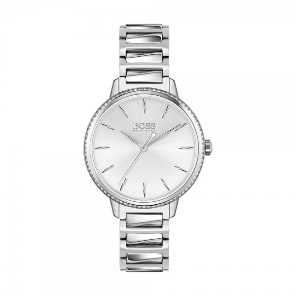 Montre Femme Hugo Boss Signature  - Boîtier acier argenté - Bracelet acier argenté - Ref 1502539