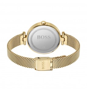 Montre Femme Hugo Boss Majesty  - Boîtier acier doré - Bracelet acier doré - Ref 1502586