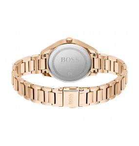 Montre Femme Hugo Boss Sport Lux  - Boîtier acier doré rose - Bracelet acier doré rose - Ref 1502603